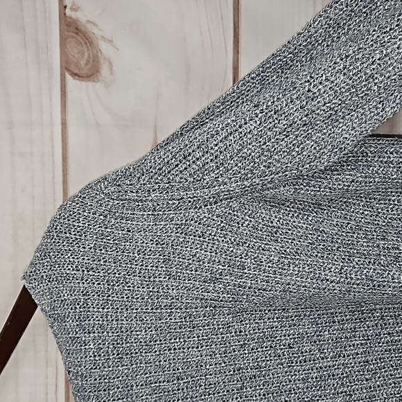 Theory Lalora Blue & White Linen Blend Sweater - Size Large - Picture 7 of 13